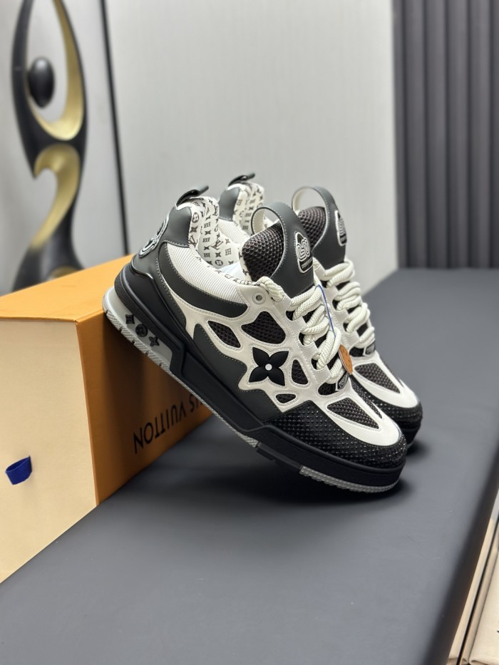 1:1 quality version 28338546 L  Skate Sneaker Grey White shoes