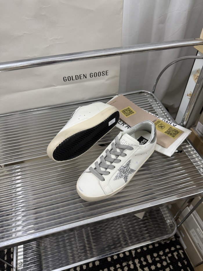 1:1 quality version 28354137 Flash Silver Star White Shoes