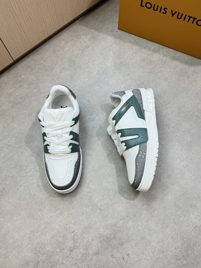 1:1 quality version 28367393 Leather and canvas patchwork Shoes 5 colors