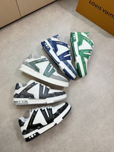 1:1 quality version 28367393 Leather and canvas patchwork Shoes 5 colors