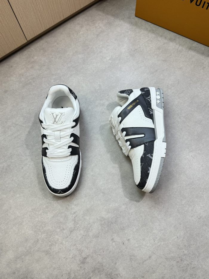1:1 quality version 28367393 Leather and canvas patchwork Shoes 5 colors