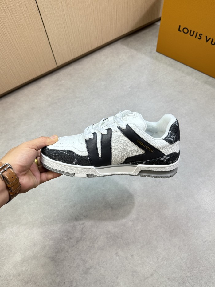 1:1 quality version 28367393 Leather and canvas patchwork Shoes 5 colors