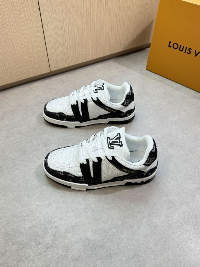 1:1 quality version 28367393 Leather and canvas patchwork Shoes 5 colors