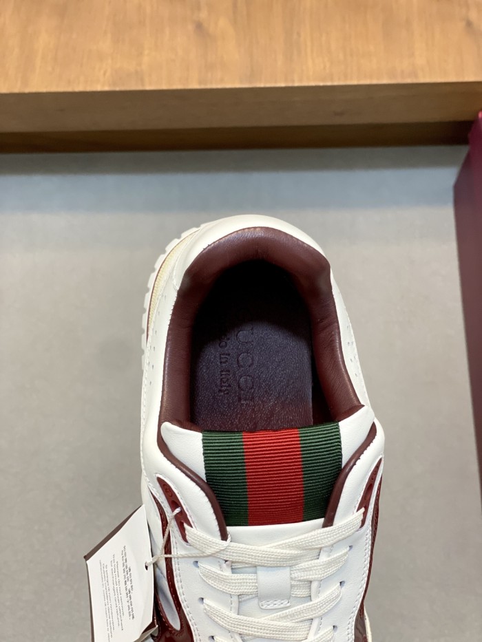 1:1 quality version 28389315 Re-Web Striped Leather shoes 3 colors