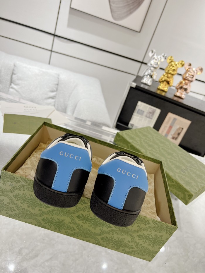 1:1 quality version 28412101 Leather logo patchwork shoes 3 colors