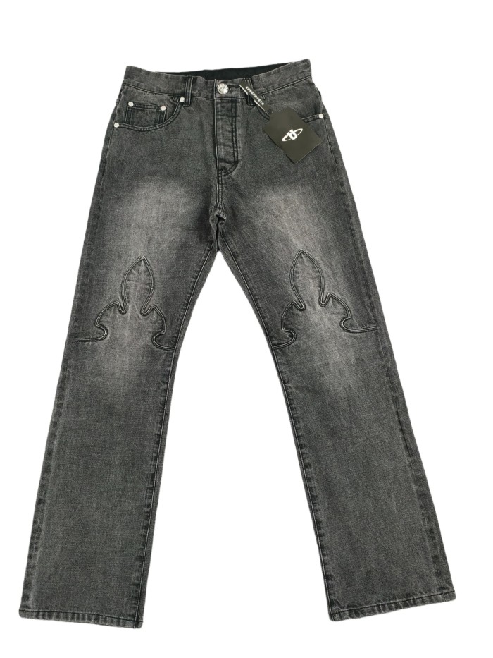 [50% Off]1:1 quality version Flame Washed Denim Jeans 28425320