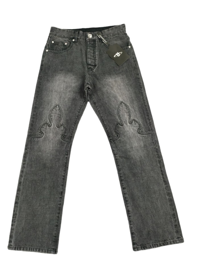 [50% Off]1:1 quality version Flame Washed Denim Jeans 28425320