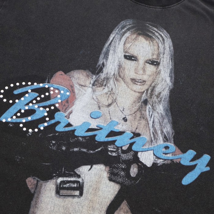 1:1 quality version Britney portrait printed Tee 28430284