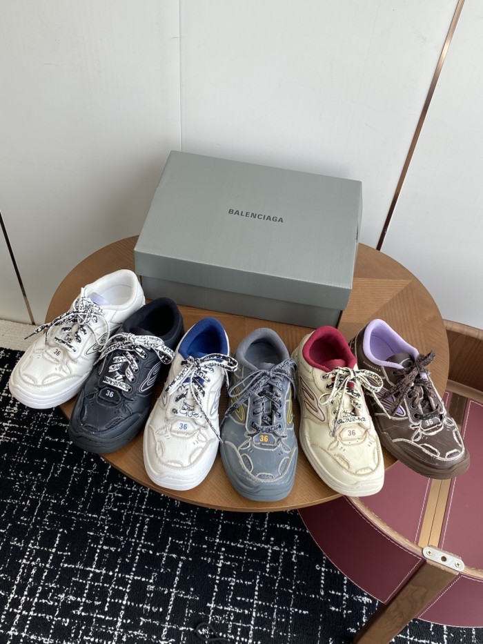 1:1 quality version Hamptons Worn-Out Two-Color Patchwork Shoes 6 colors 28431623