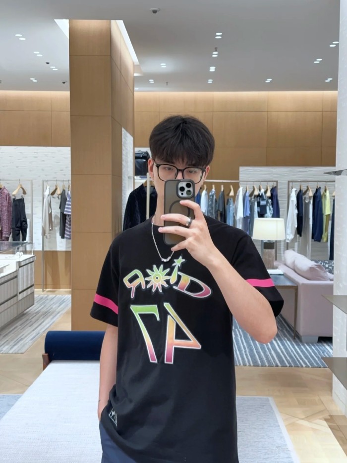 1:1 quality version Digital 47 Color Embroidered Tee 2 colors 28434160
