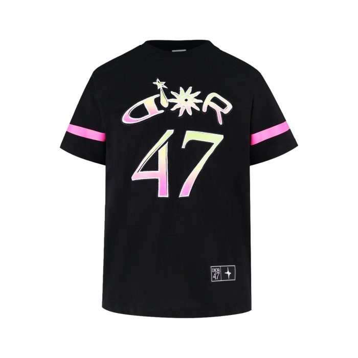 1:1 quality version Digital 47 Color Embroidered Tee 2 colors 28434160