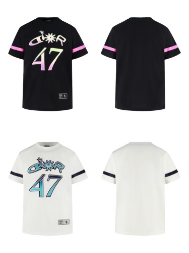 1:1 quality version Digital 47 Color Embroidered Tee 2 colors 28434160