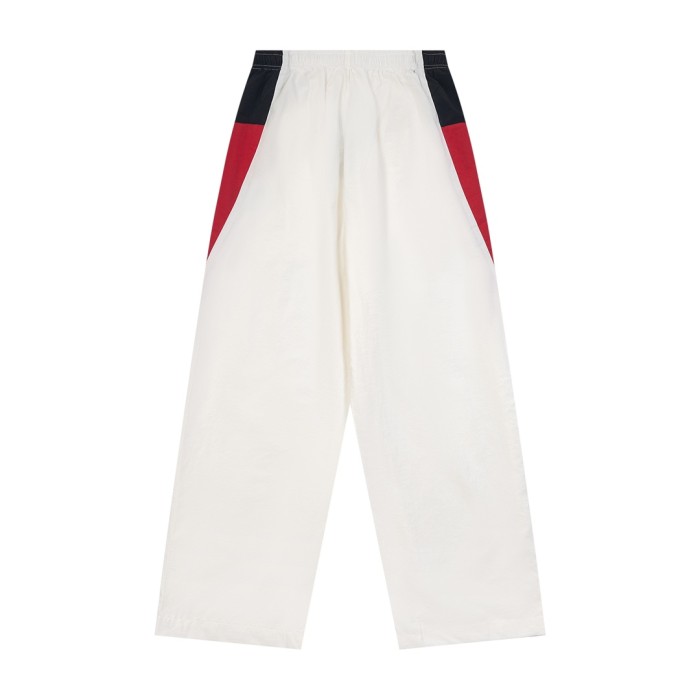White and Red Patchwork Embroidered Jacket & Pants Set 28434411