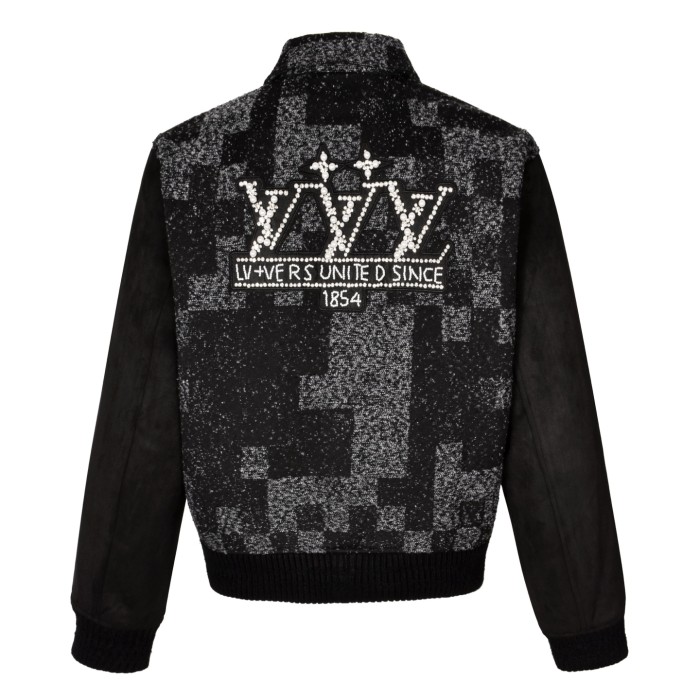 1:1 quality version Pearl Checkered Baseball Jacket 28437387