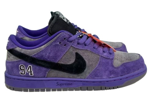 1:1 quality version Supreme x Nike SB Dunk Low Black-Gray-Purple 28442911