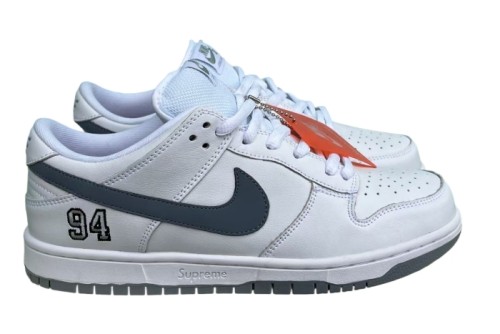 1:1 quality version Reflective Supreme x Nike SB Dunk Low White, Black, Gray 28443036