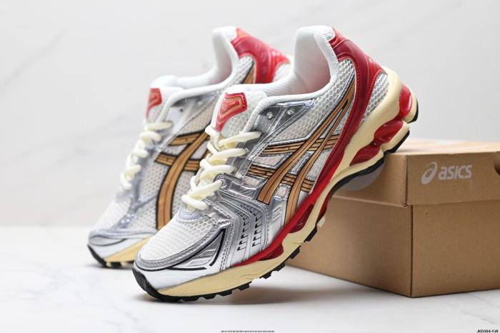 AC Gel-Kayano 14 Red and Orange Two-Tone Running Shoes 28441081