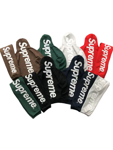 Letter Embroidered Hoodie & Pants Set 28447943