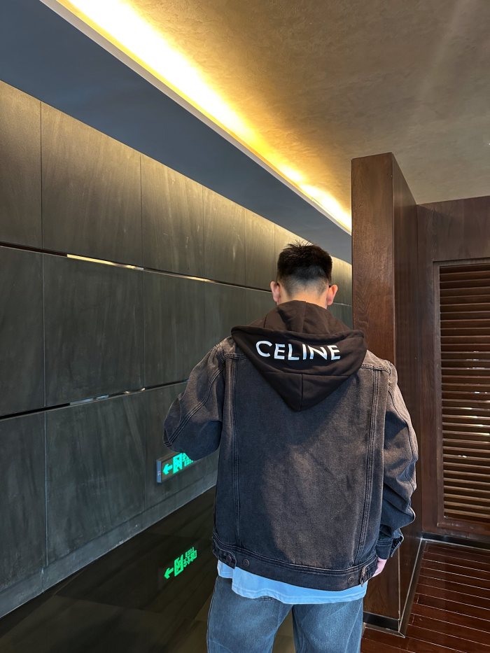 1:1 quality version hooded denim jacket 28452734