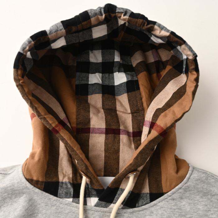 1:1 quality version Patchwork Plaid Hoodie 3 colors 28471215