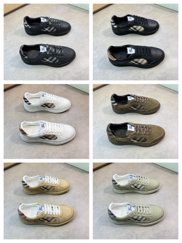 1:1 quality version Leather Plaid Patchwork Shoes 6 colors 28470989