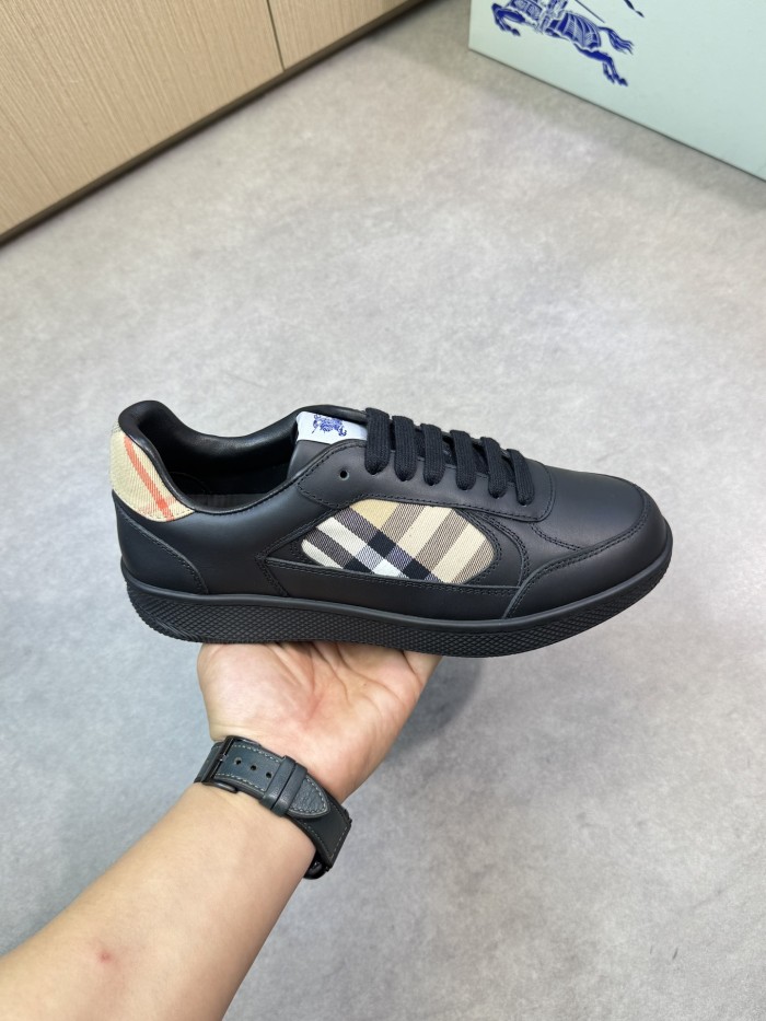 1:1 quality version Leather Plaid Patchwork Shoes 6 colors 28470989