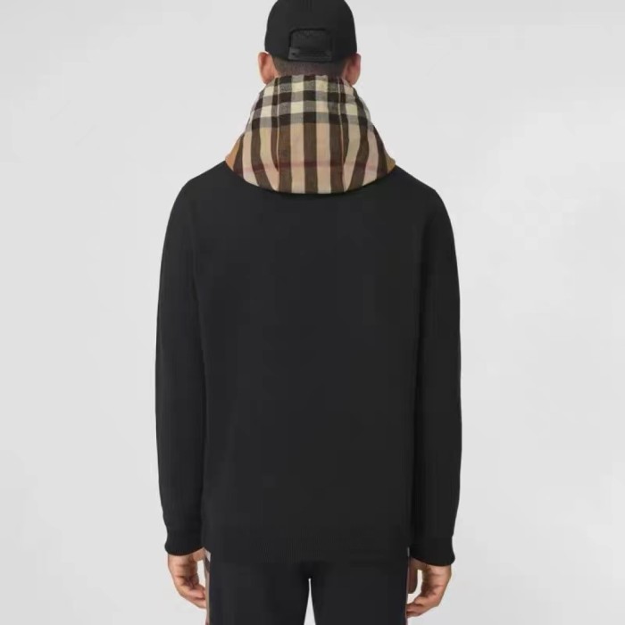 1:1 quality version Patchwork Plaid Hoodie 3 colors 28471215