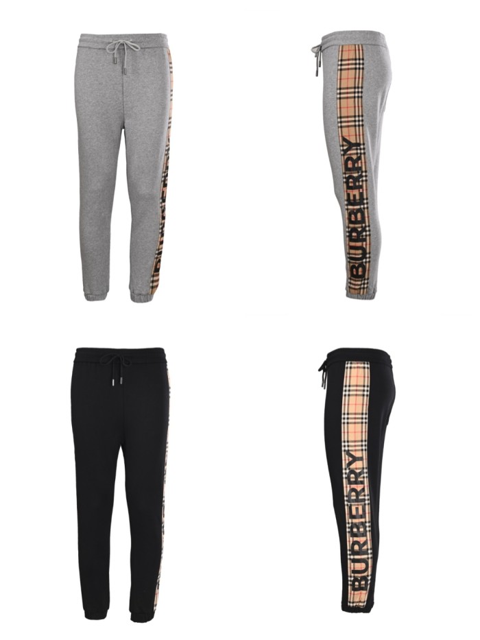 1:1 quality version Side Checkered Letter Print Pants 2 colors 28471208