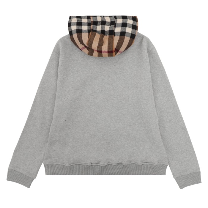 checkered patchwork zip-up Hoodie 28474867