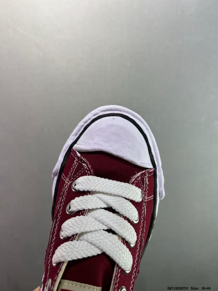 wine red and white soled canvas dissolving shoes 28474944