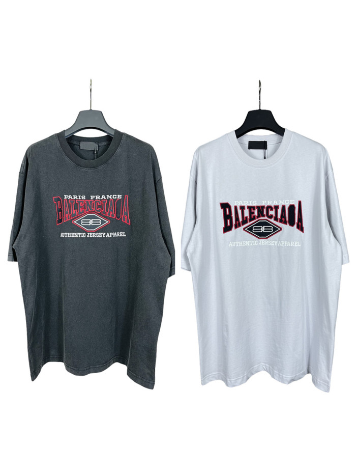 Patchwork Embroidery Washed Version Tee 2 colors 28476897