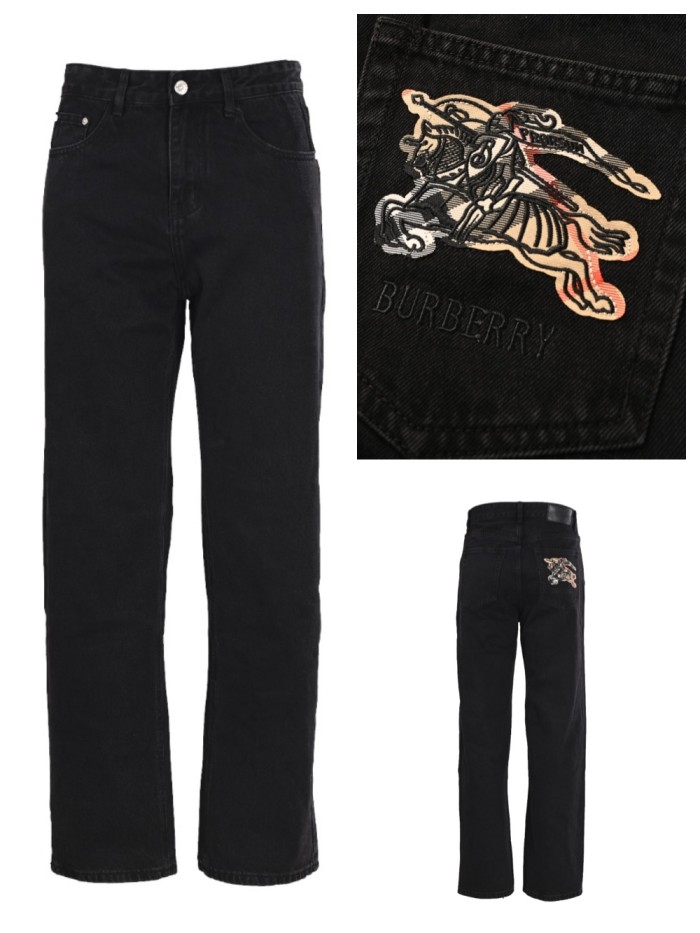 1:1 quality version Back Pocket Checkered Warhorse Embroidered Jeans 28478614