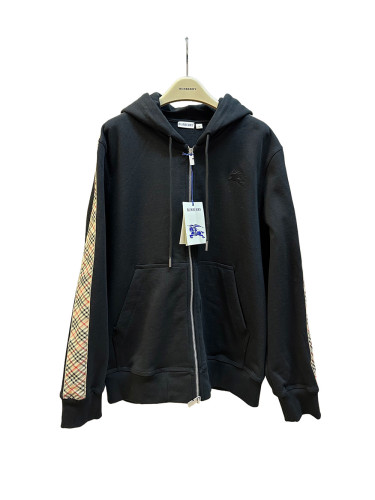 1:1 quality version Checkered Sleeve Patchwork Zipper Hoodie 2 colors 28482055