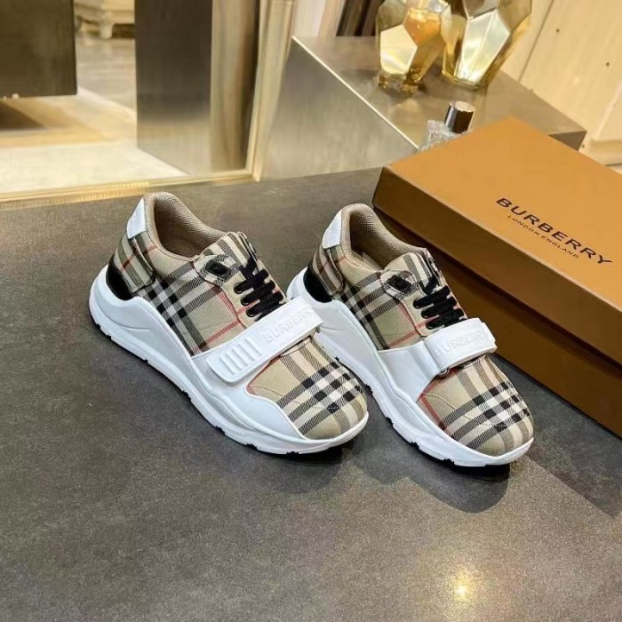 1:1 quality version Plaid Velcro Thick-Sole Shoes 28487663