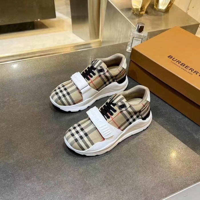 1:1 quality version Plaid Velcro Thick-Sole Shoes 28487663