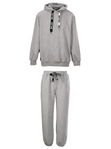 1:1 quality version knitted letter hoodie & pants set 2 colors 28491939