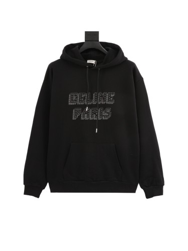 rivet inlaid diamond letter hoodie 28493509