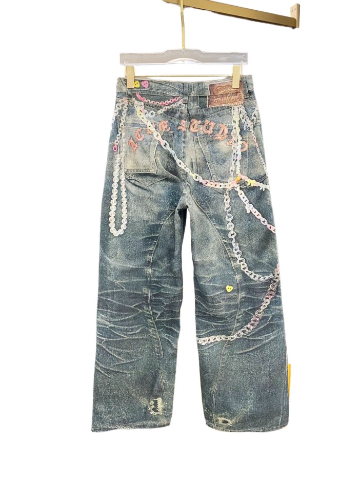 Vintage candy chain Print Jeans 28514666