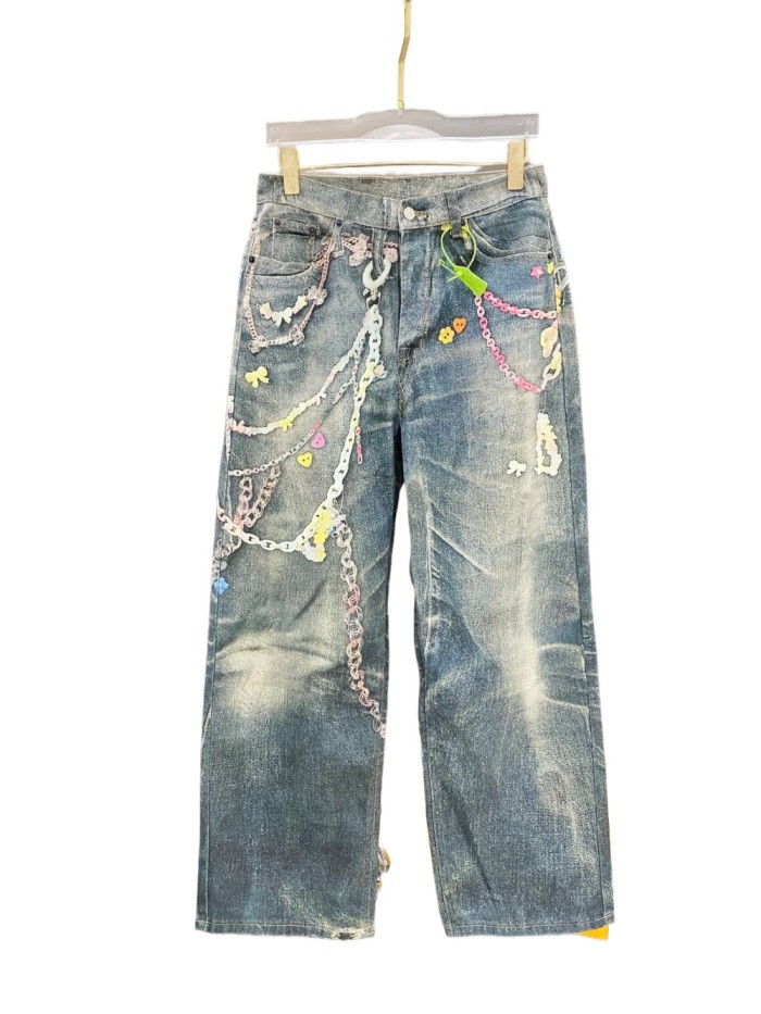 Vintage candy chain Print Jeans 28514666