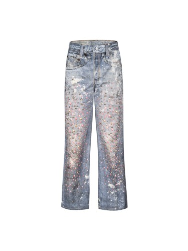 3D Beaded Printed Jeans 28514669