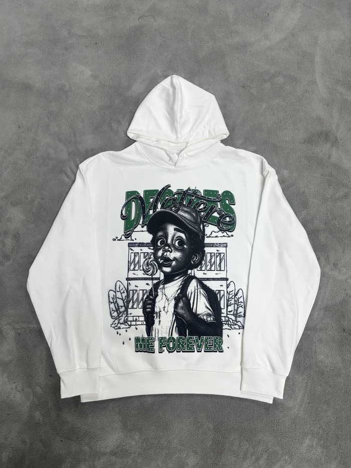 Vale Forever Little boy with a backpack Printed Hoodie