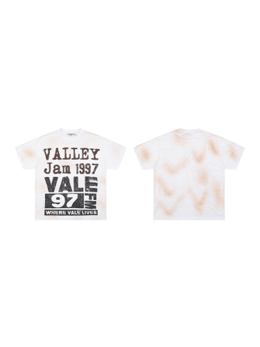 Vale Forever Mottled Letter Print Washed Version Tee
