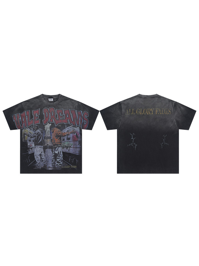 Vale Forever Wall Graffiti Print Washed Version Tee