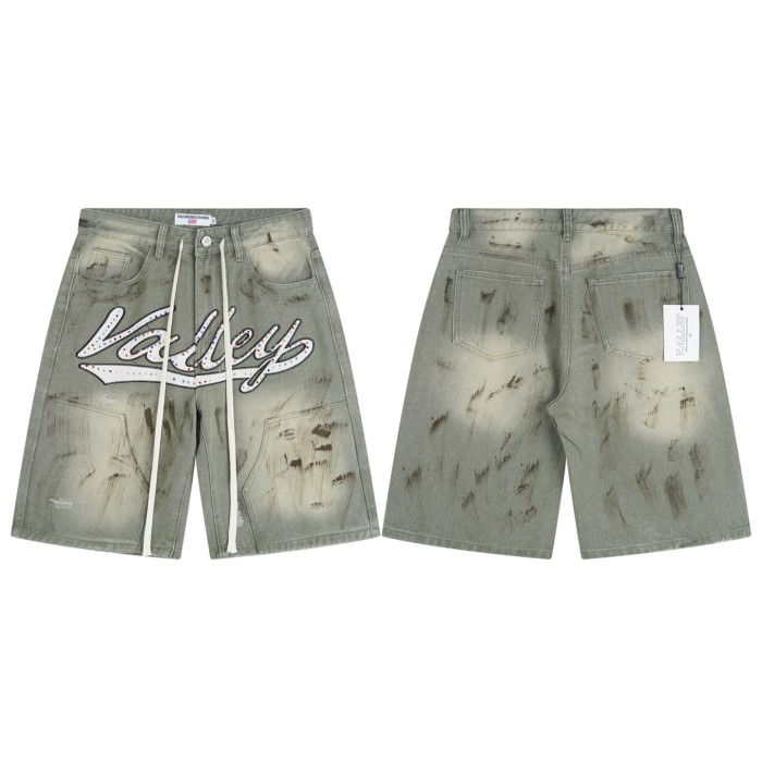 Vale Forever Rhinestone Graffiti Jorts Jean Shorts 3 colors