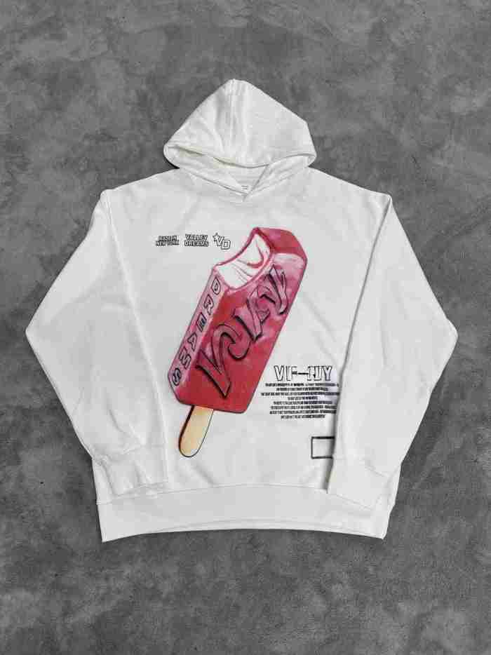 Vale Forever Pink Popsicle Printed Hoodie