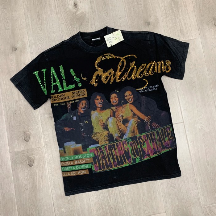 Vale Forever Night Women Burned diamond Printed Washed Version Tee