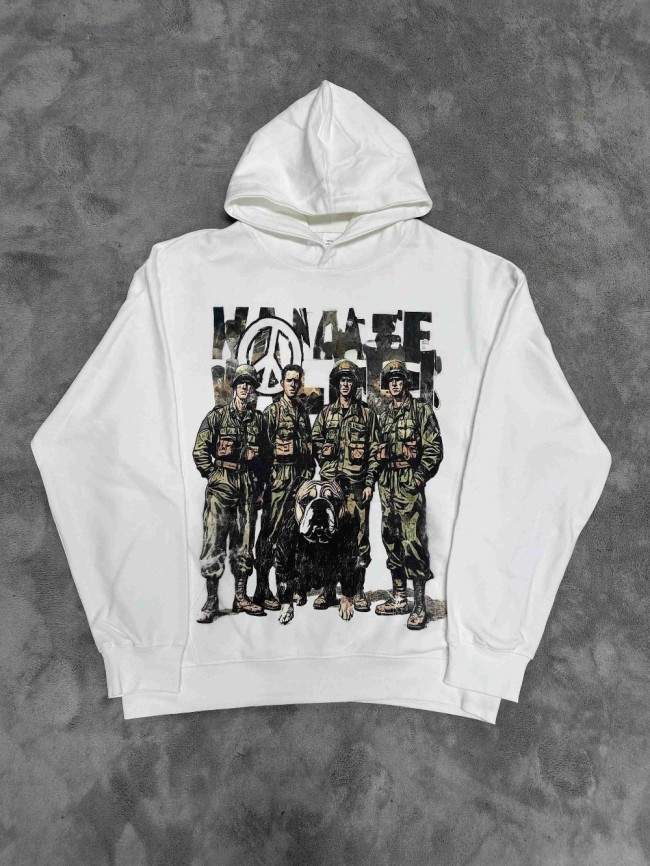 Vale Forever Soldiers and police dogs Printed Hoodie
