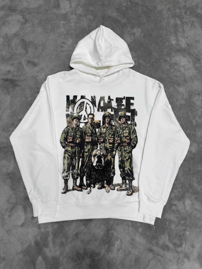 Vale Forever Soldiers and police dogs Printed Hoodie