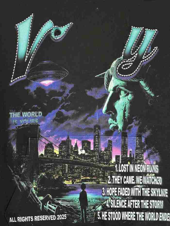Vale Forever THE WORLD ENDED Printed Hoodie