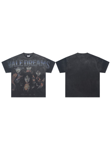 Vale Forever Rock Band Portrait Print Washed Version Tee